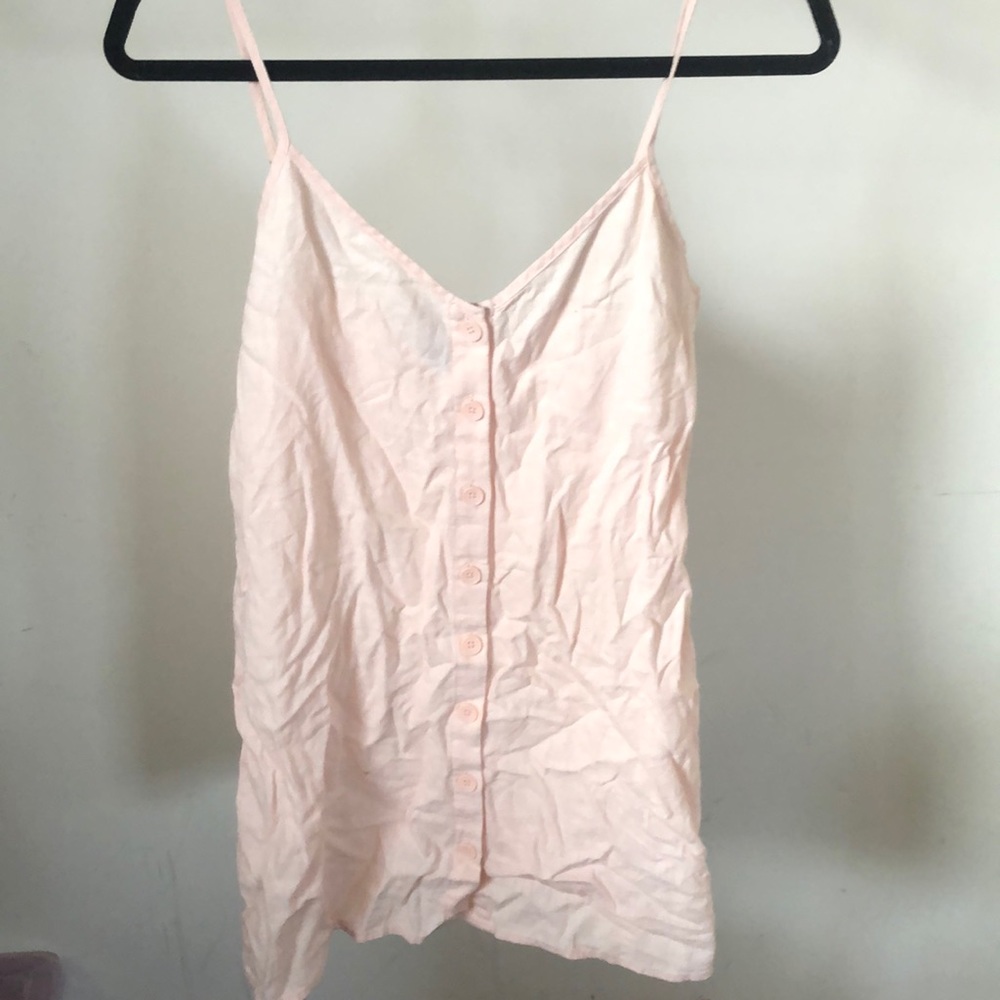 Light pink button up spring dress